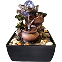 Los mejores  - Agorà Import Fuente Zen para Interiores Jarras-Esfera de Cristal